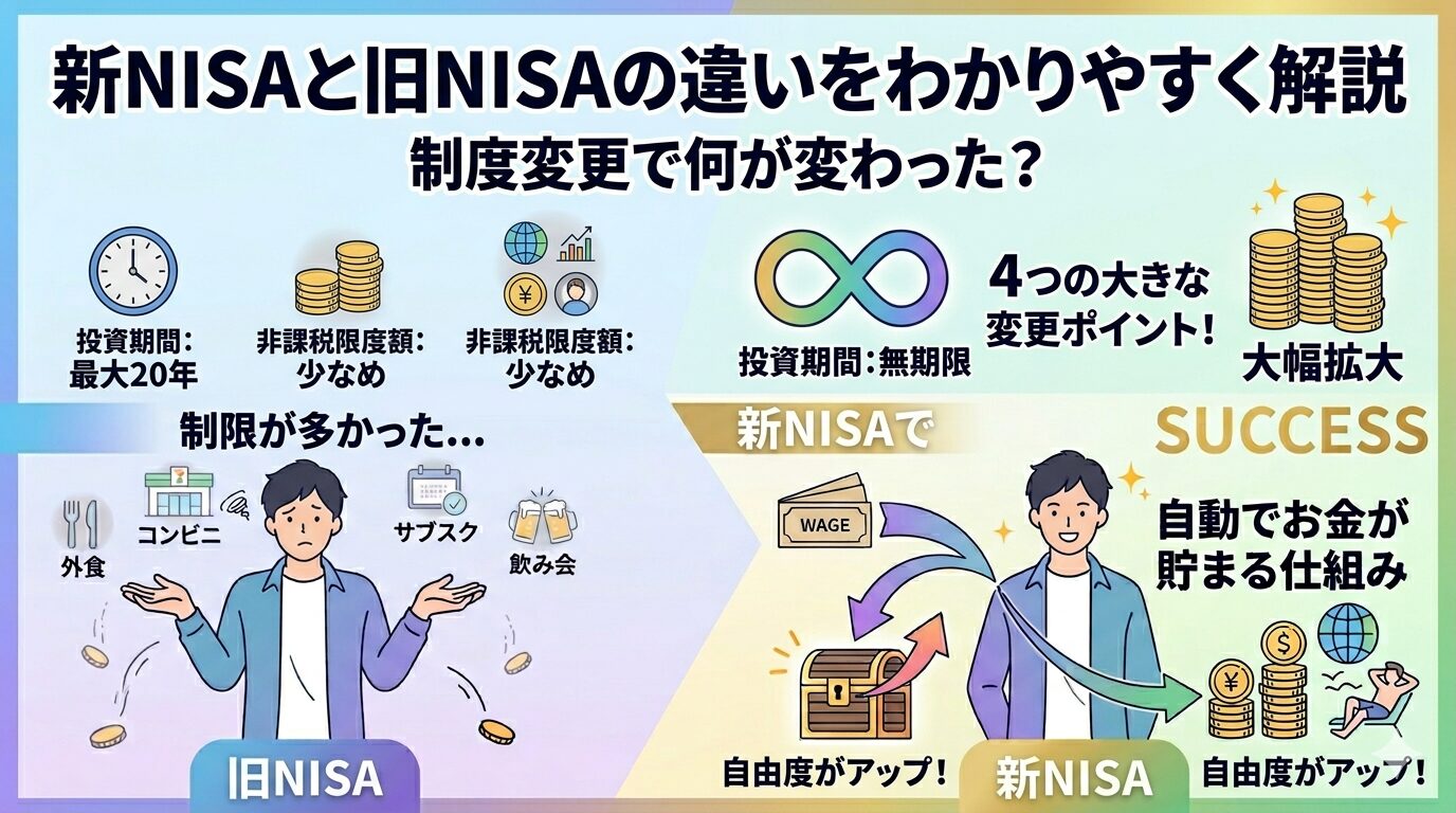 新NISAと旧NISAの違いをわかりやすく解説｜制度変更で何が変わった？