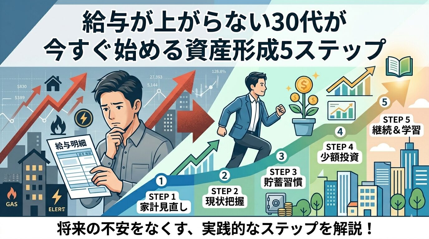 給与が上がらない30代が今すぐ始める資産形成5ステップ