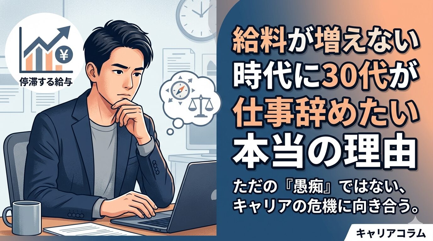 給料が増えない時代に30代が仕事辞めたい本当の理由