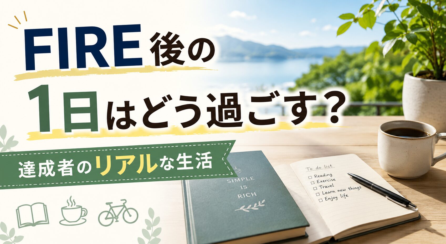 FIRE後の1日はどう過ごす？達成者のリアルな生活
